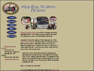 Web site www.ripplingwatersresort.com, Rippling Waters Resort